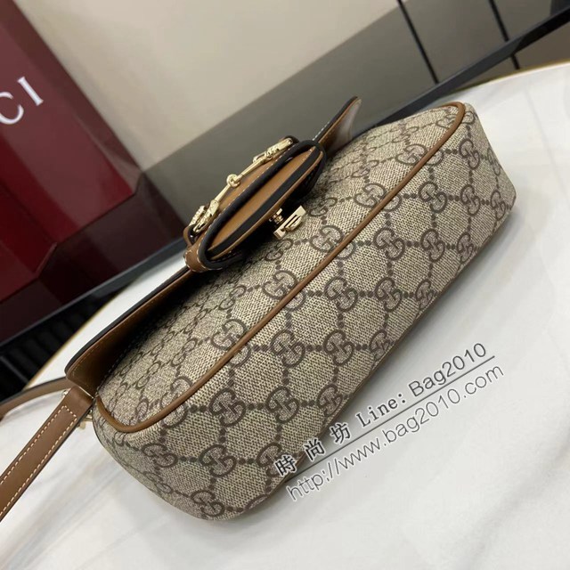 Gucci專櫃古馳最新款Horsebit 1955系列小號手提單肩斜挎女包 jh2759型號：815206